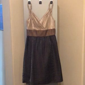 Adrianna Papell Brown and Tan Dress